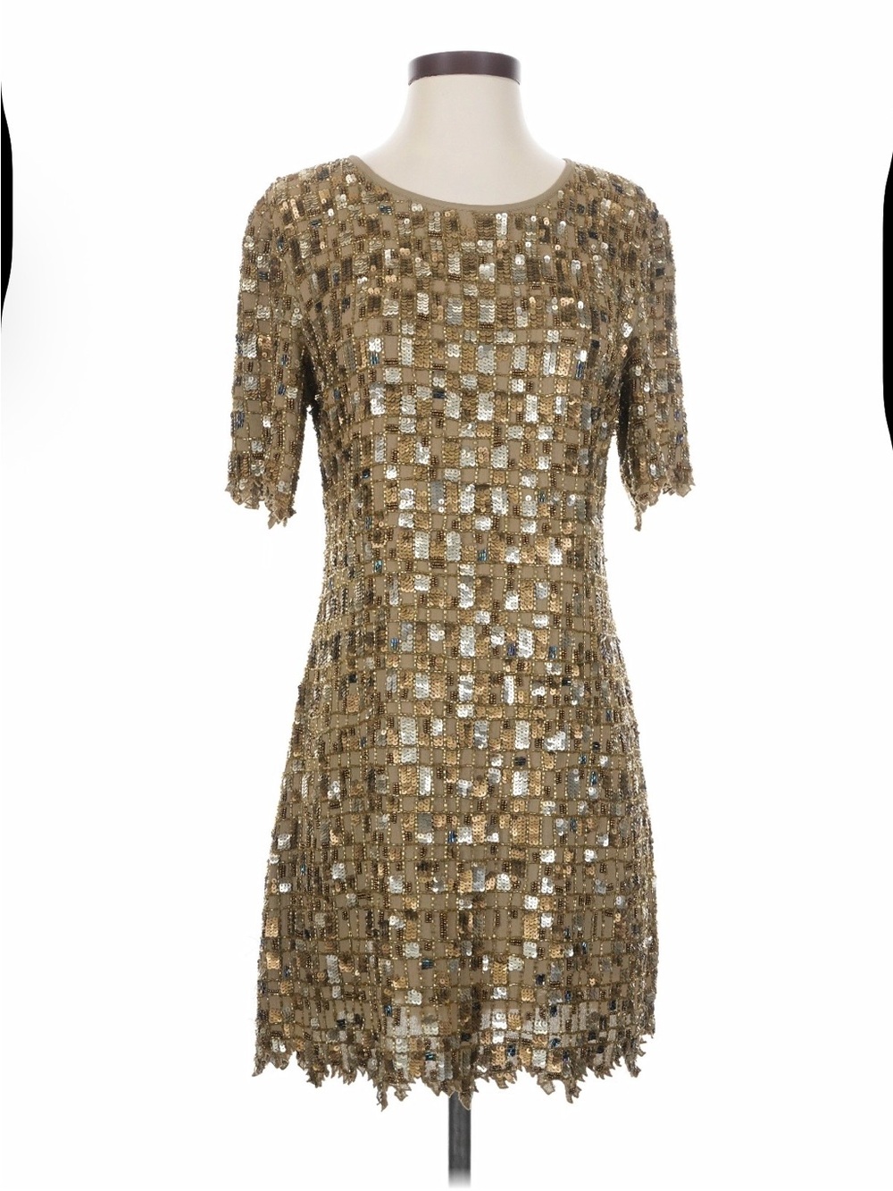 Topshop Gold Sequin Mini Dress